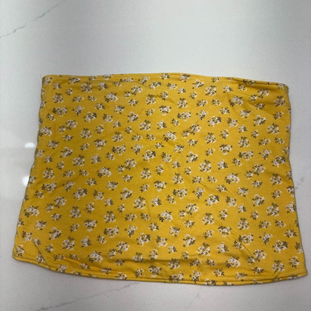 Hollister Yellow Floral Mini Skirt